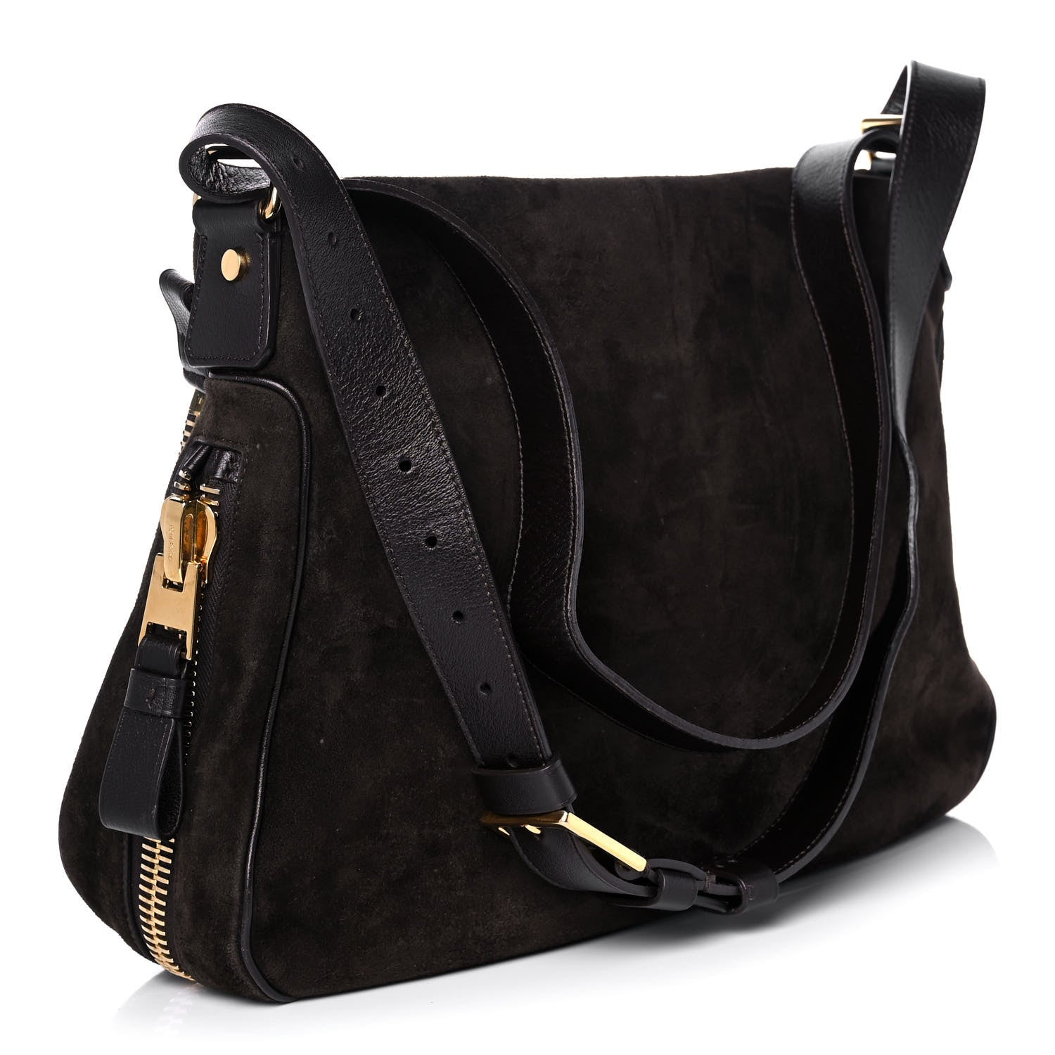 Tom Ford Suede Calfskin Medium Jennifer Crossbody Brown 3 of 16