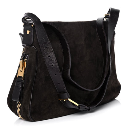 Tom Ford Suede Calfskin Medium Jennifer Crossbody Brown 3 of 16