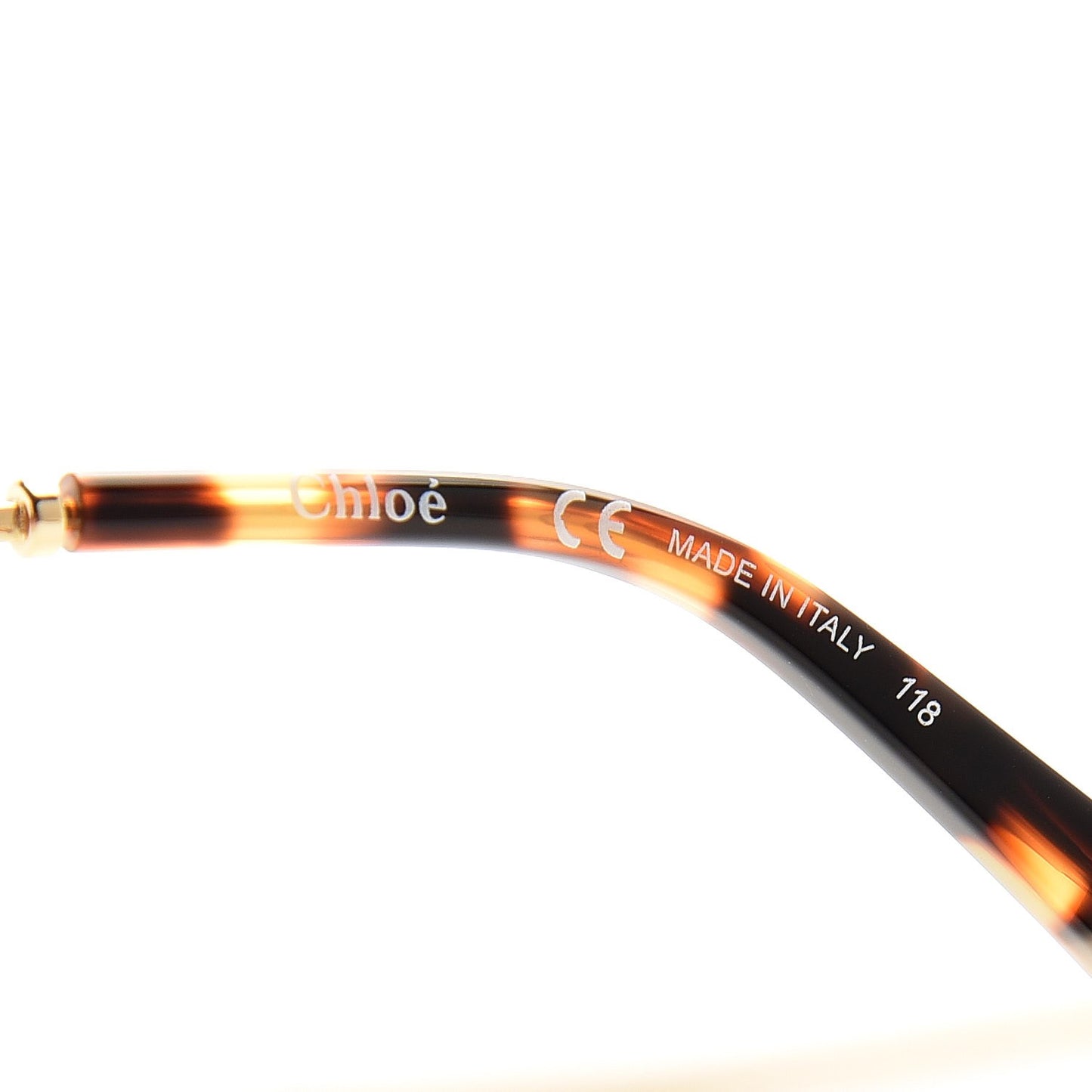Rosie Bevelled Round Sunglasses CE142S Gold Gradient Brown