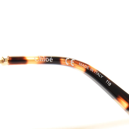 Chloe Rosie Bevelled Round Sunglasses CE142S Gold Gradient Brown 6 of 7