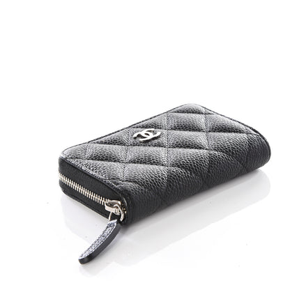 Chanel Caviar Quilted Zip Coin Purse Black 3 of 7