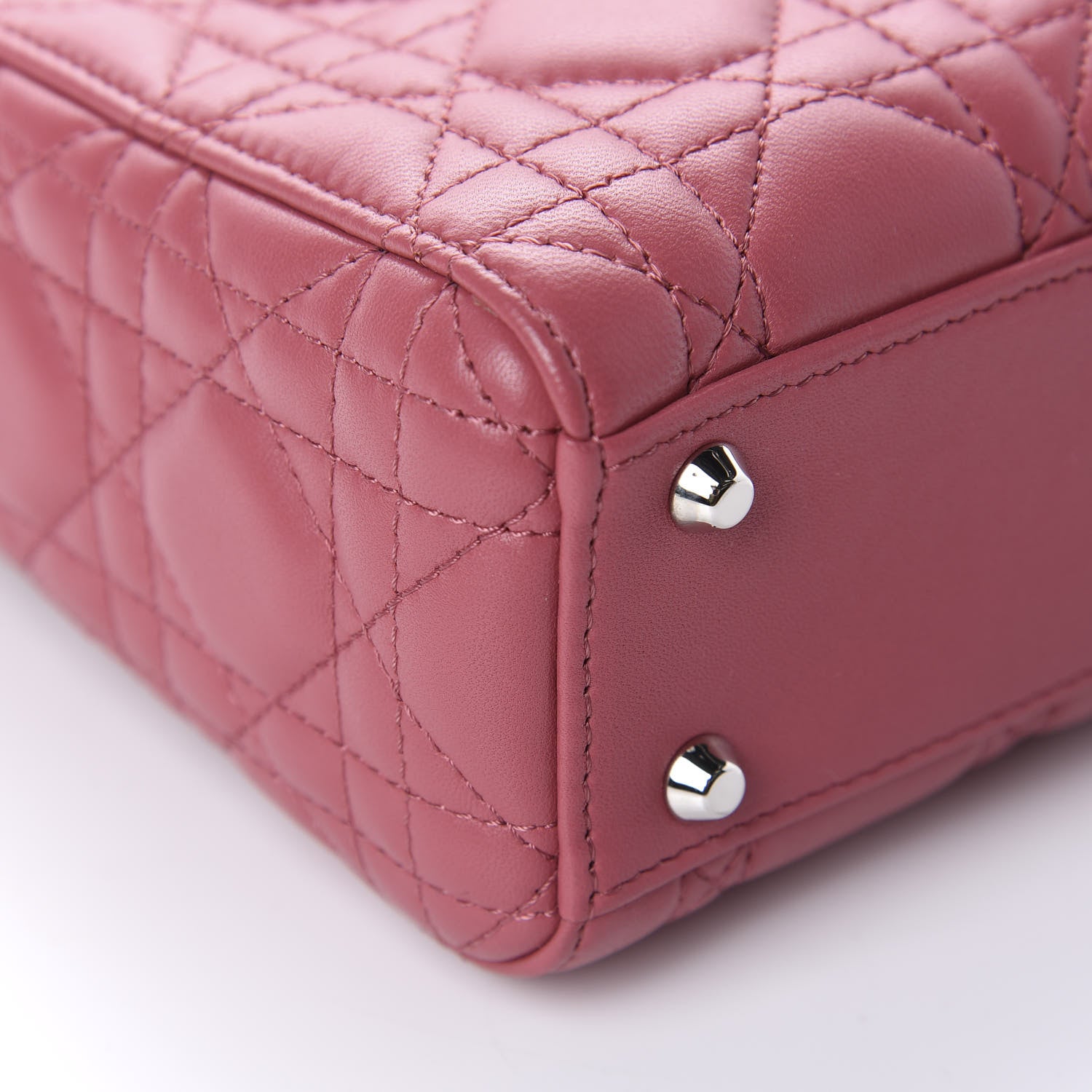 Christian Dior Lambskin Cannage Mini Lady Dior Pink 6 of 10
