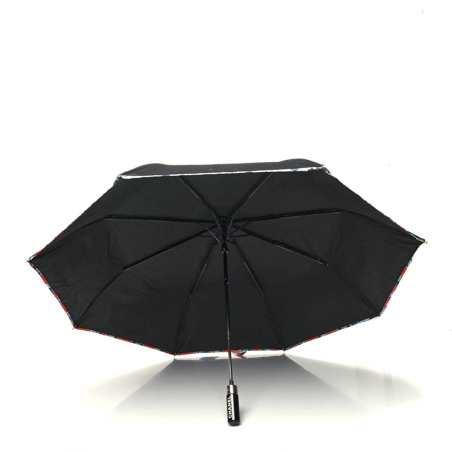 Chanel Nylon Quilted Umbrella With Case Black 3 of 6
