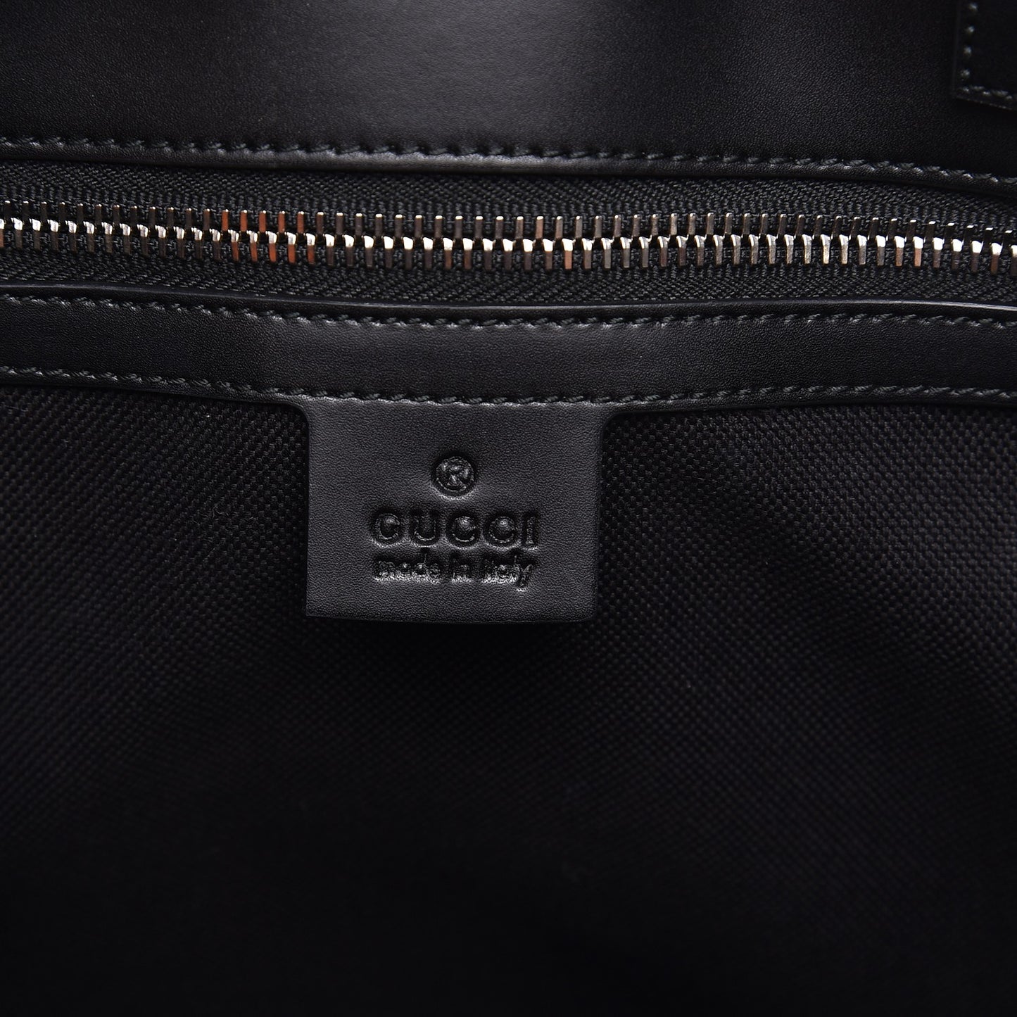 Soft GG Supreme Monogram Appia Calfskin Web Vertical Tote Black