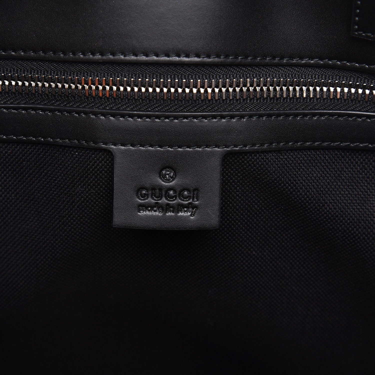 Gucci Soft GG Supreme Monogram Appia Calfskin Web Vertical Tote Black 6 of 9