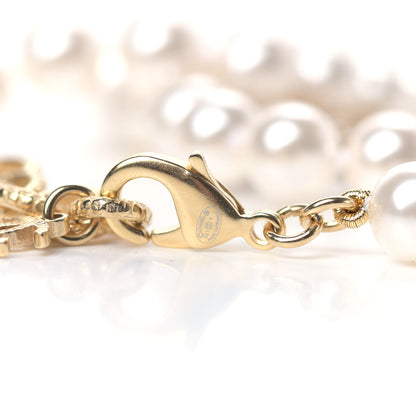 Chanel Pearl Crystal CC Short Necklace Gold 3 of 3