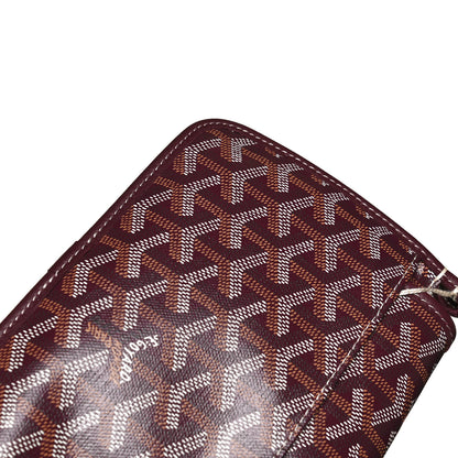 Goyard Goyardine Plumet Wallet Clutch Burgundy 7 of 11