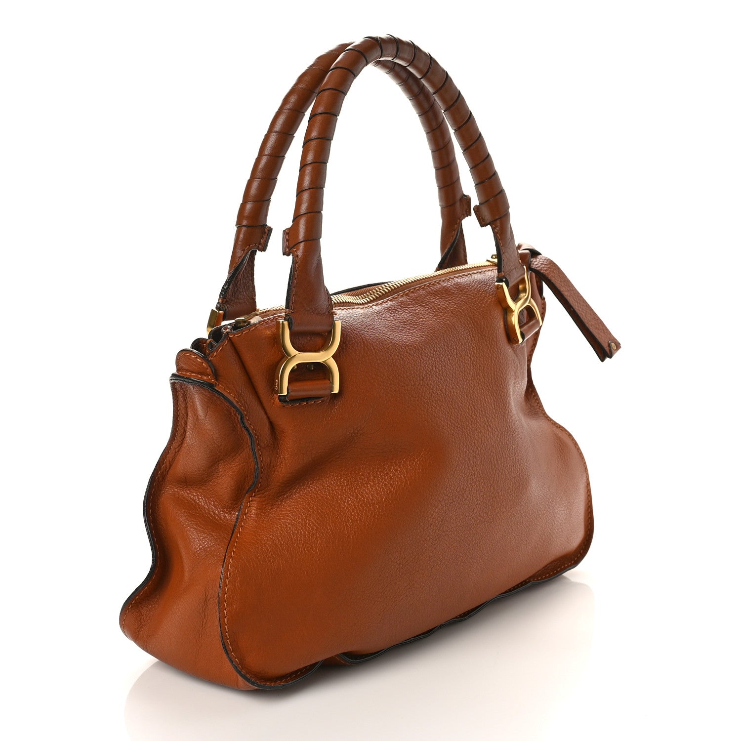 Chloe Calfskin Medium Marcie Satchel Tan 3 of 8