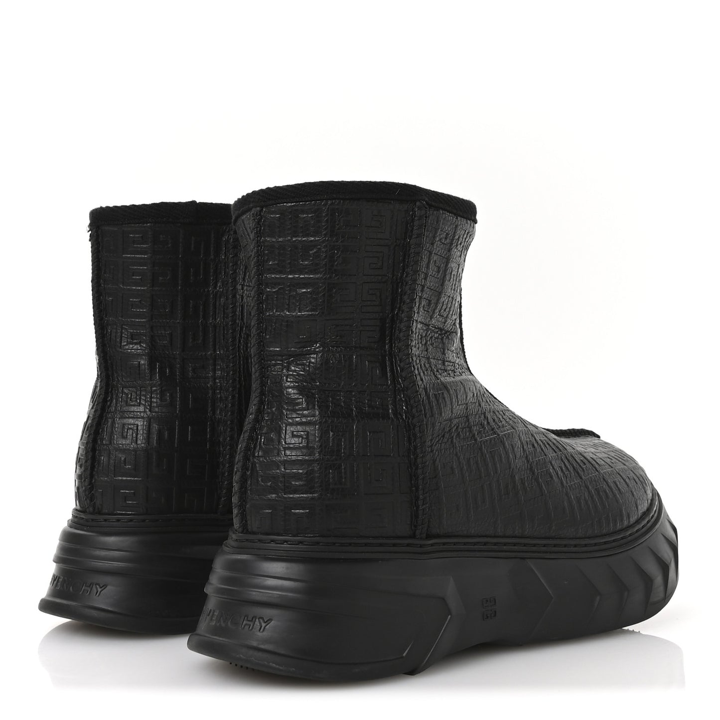 Calfskin Logo Embossed Marshmallow Boots 37 Black