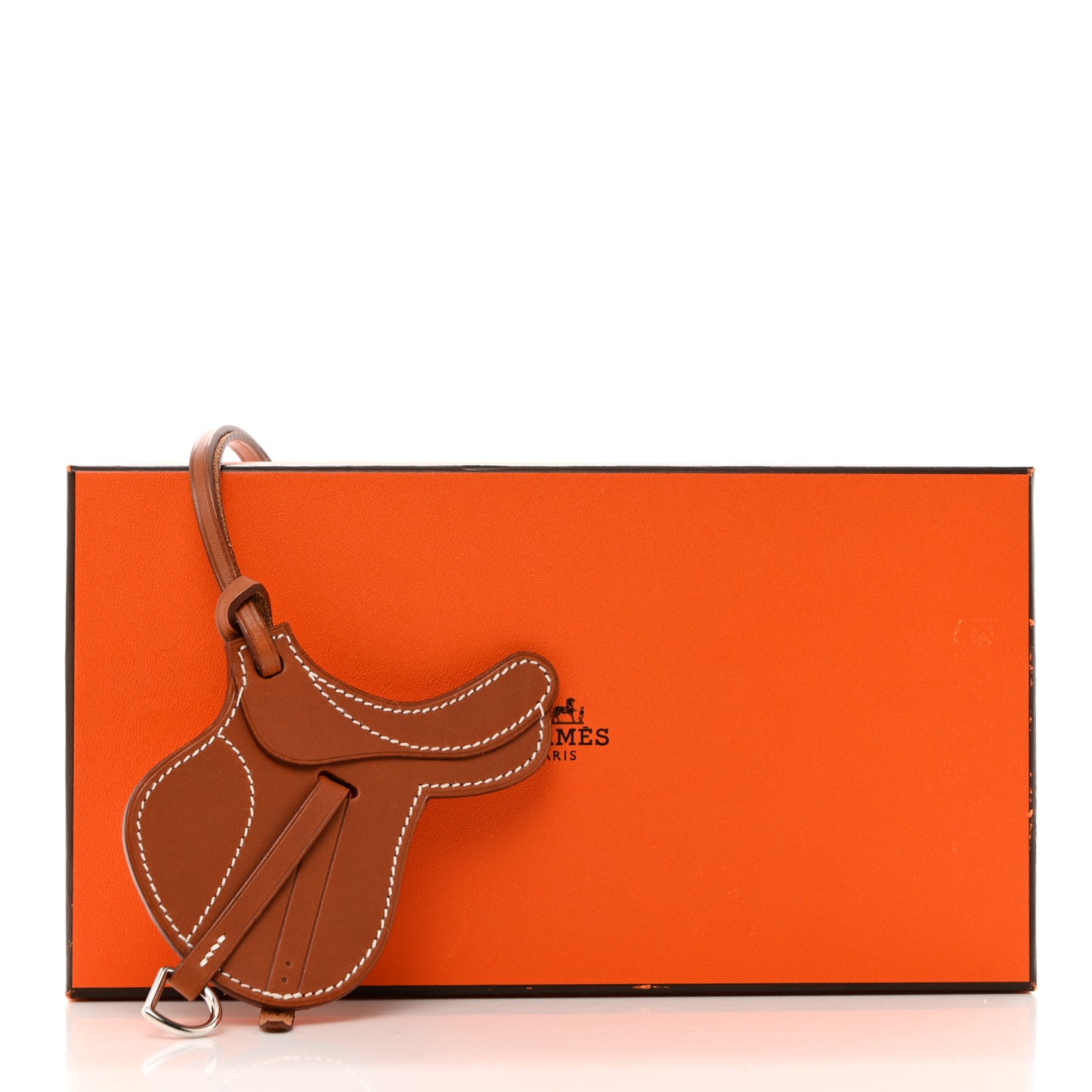 Natural Barenia Paddock Selle Horse Saddle Bag Charm