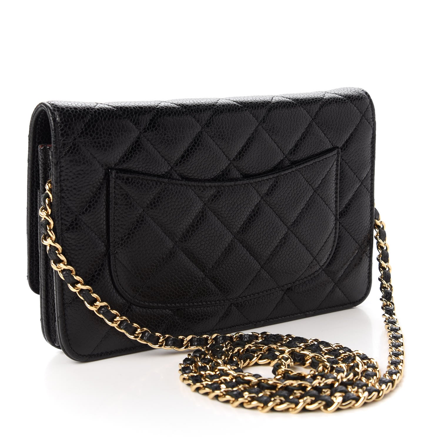 Chanel Caviar Quilted Wallet On Chain WOC Black 3 of 12