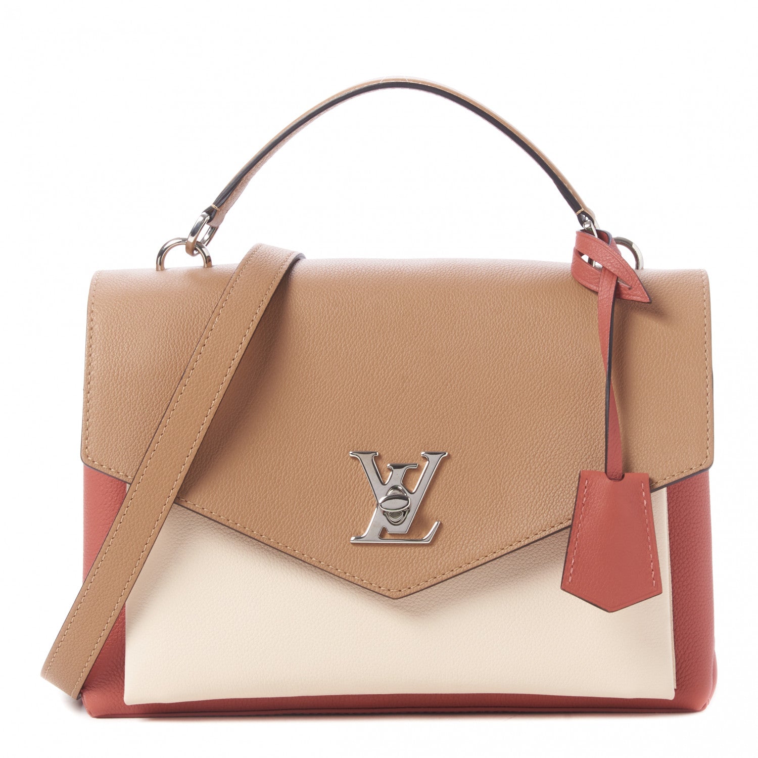 Louis Vuitton Soft Calfskin My Lockme Top Handle Vieux Rose Sesame Creme 1 of 9