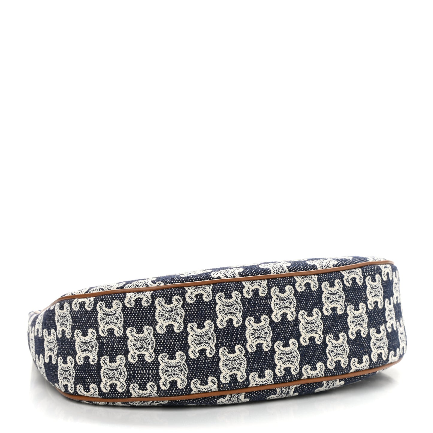 Canvas Calfskin Ava Triomphe Shoulder Bag Blue