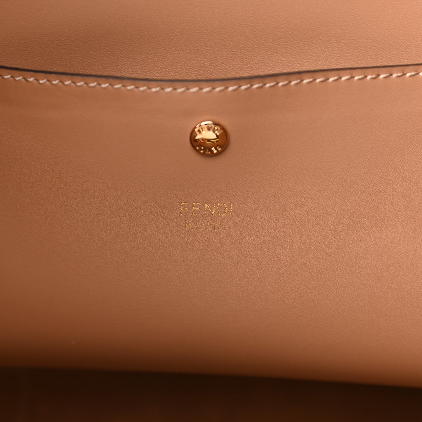 Vitello King Medium Fendi Way Tote Miele Scuro