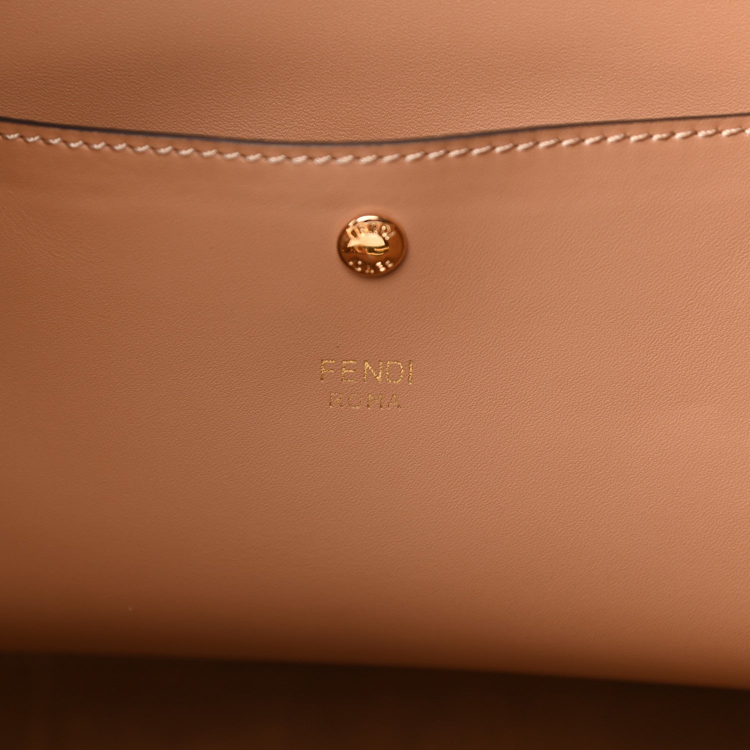 Fendi Vitello King Medium Fendi Way Tote Miele Scuro 6 of 9