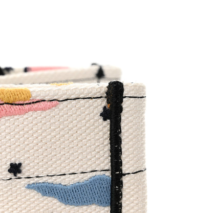 Christian Dior Canvas Embroidered Ciel De Reve Small Book Tote Latte Multicolor 13 of 15