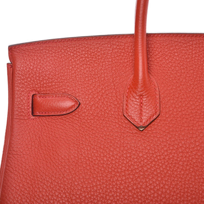 Hermes Togo Birkin 35 Rouge Casaque 28 of 29