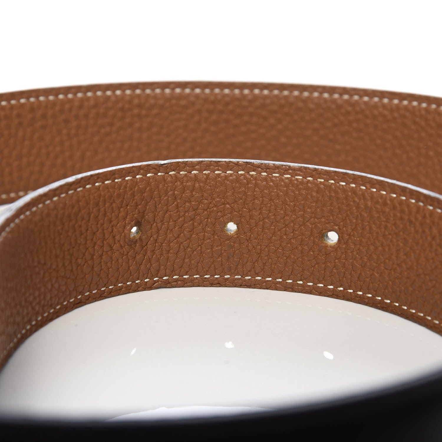 Hermes Box Togo 32mm H Belt 95 Black Gold 4 of 6