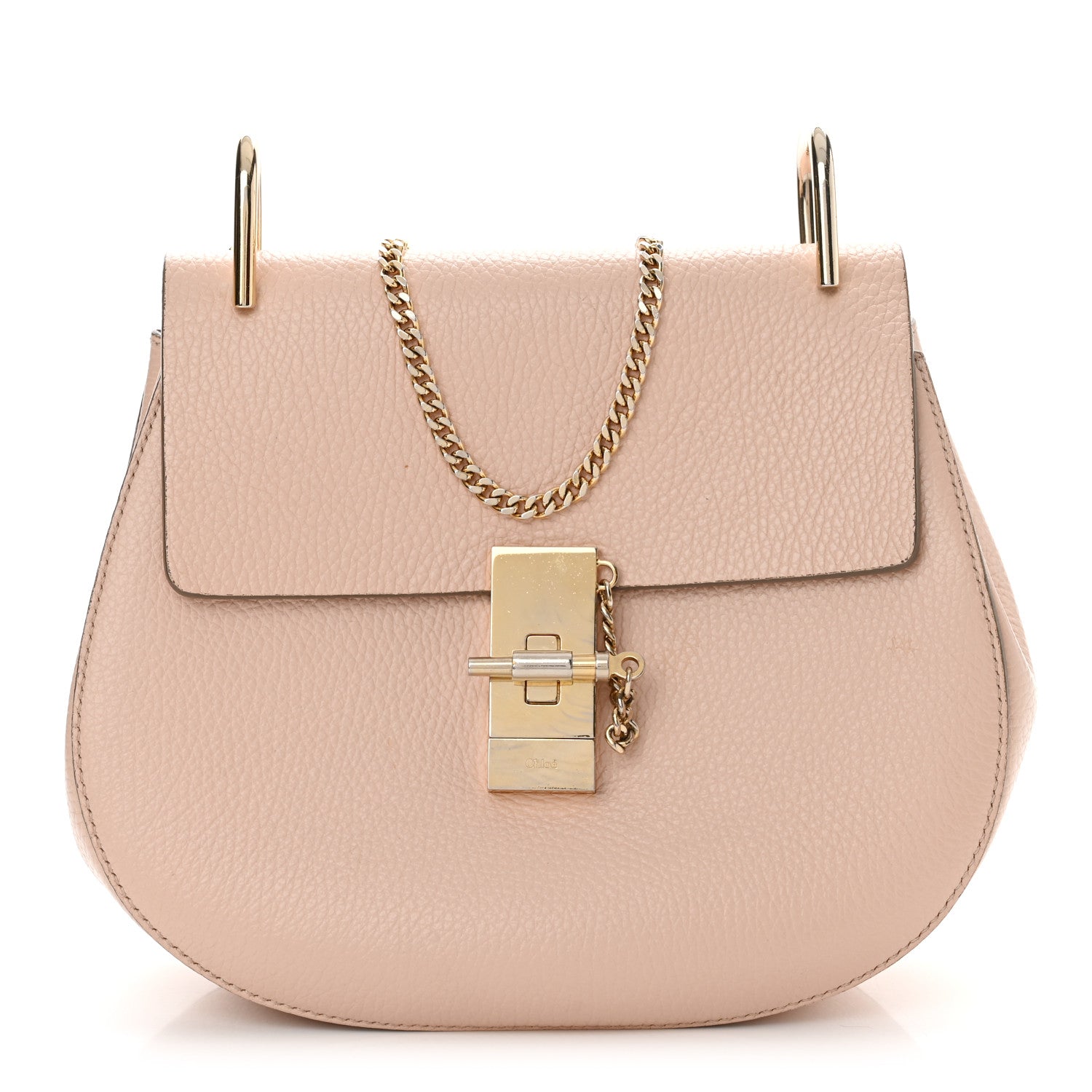 Chloe Grained Lambskin Medium Drew Shoulder Bag Cement Pink 1 of 11