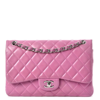 Chanel Lambskin Quilted Jumbo Double Flap Light Purple 1 of 17