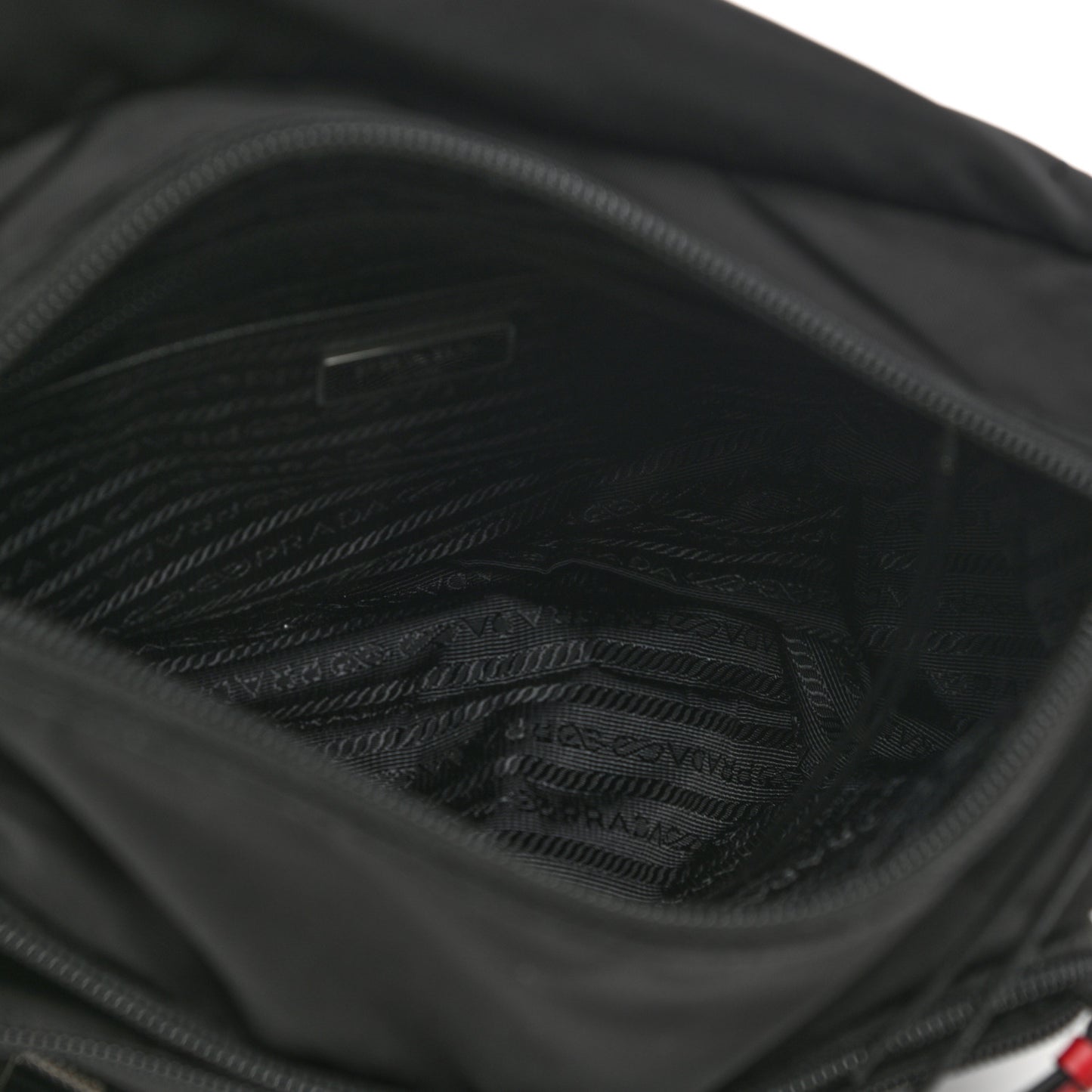 Nylon New Vela Studded Messenger Black Fuoco