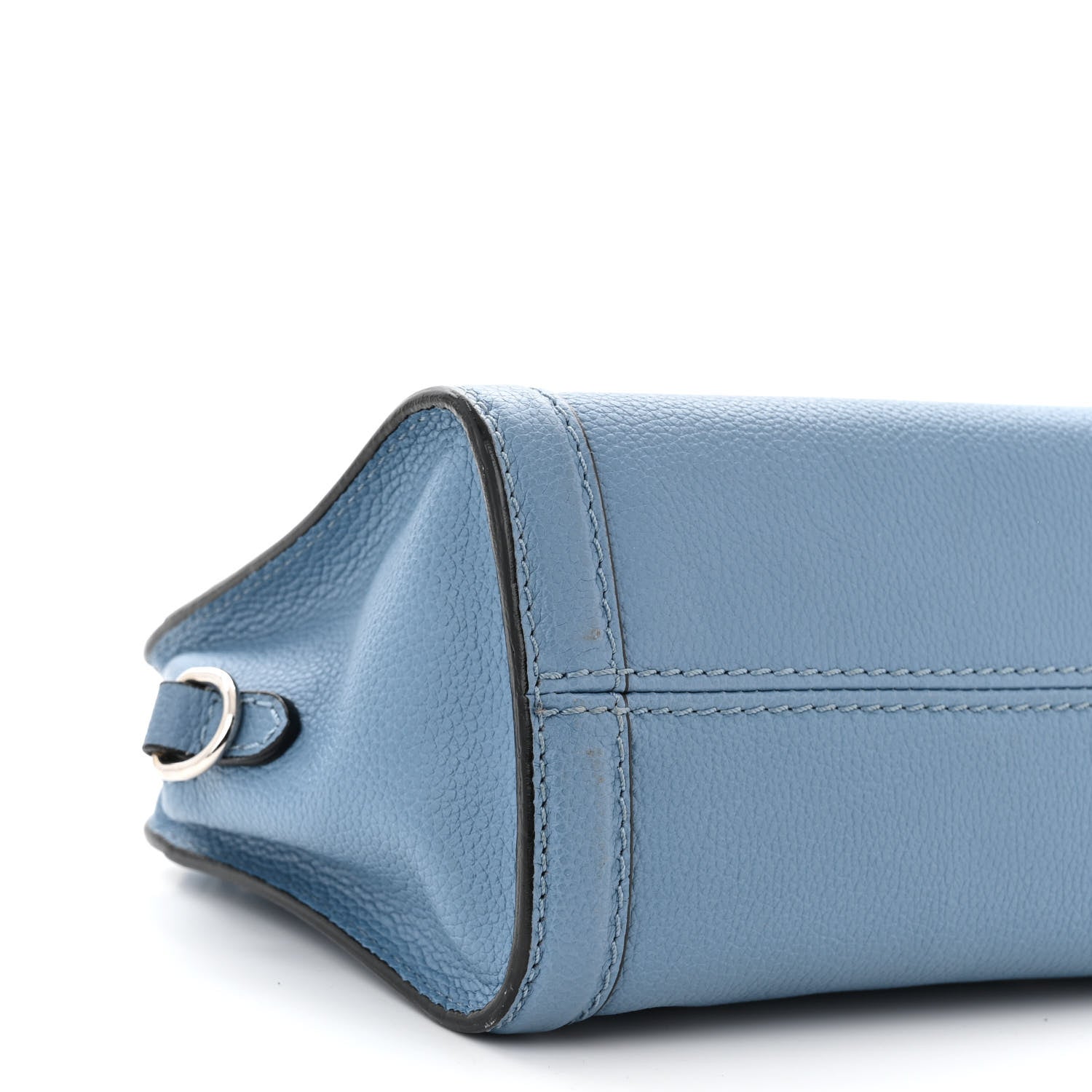 Alexander McQueen Pebbled Calfskin Mini Padlock Tote Light Blue 9 of 10