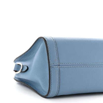 Alexander McQueen Pebbled Calfskin Mini Padlock Tote Light Blue 9 of 10