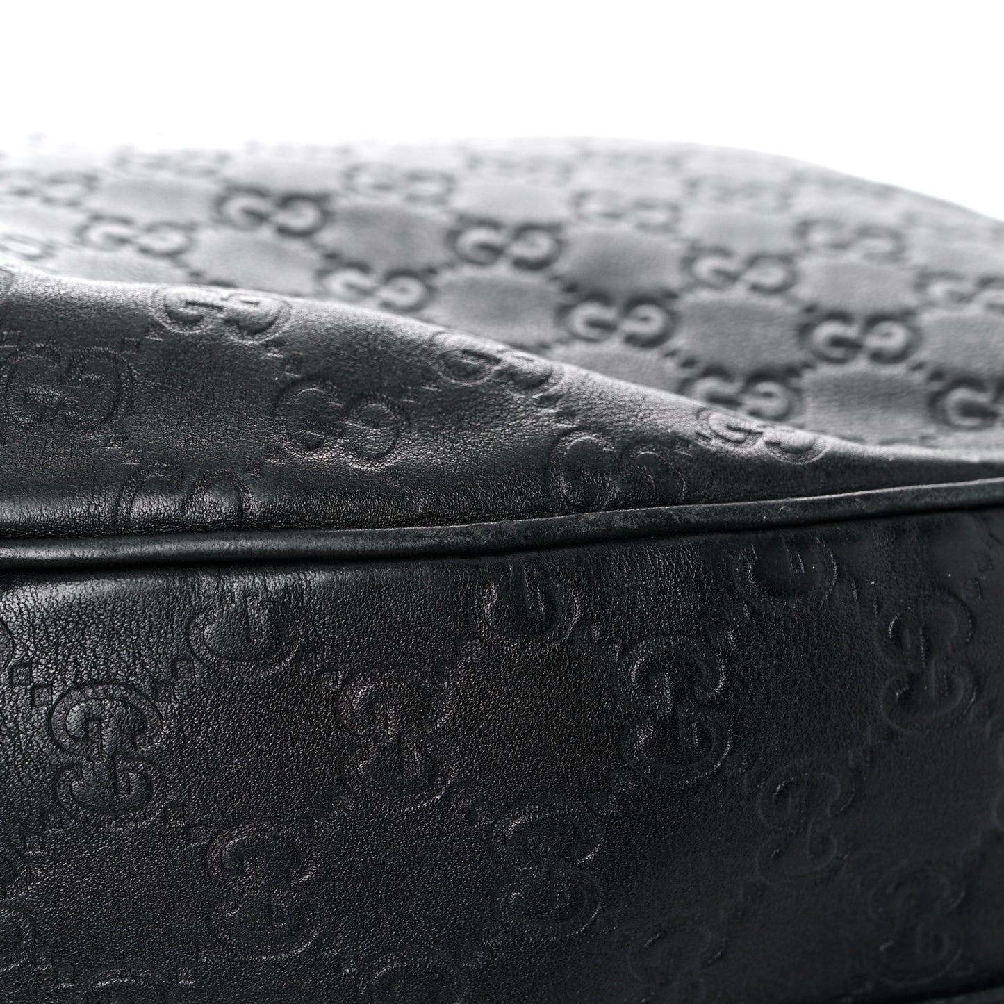 Guccissima Large GG Twins Hobo Black