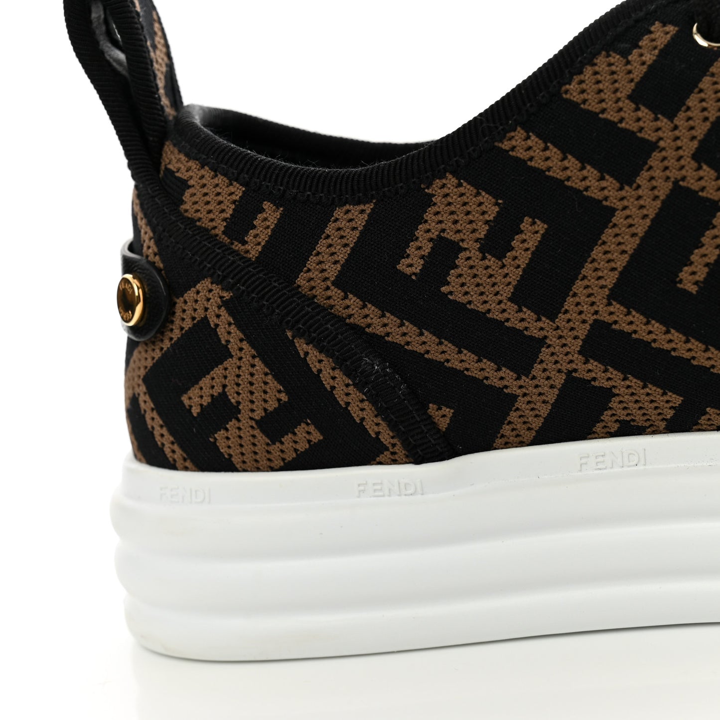 Fabric FF Micro-Perforated Rise Low Top Sneakers 38 Tobacco Black