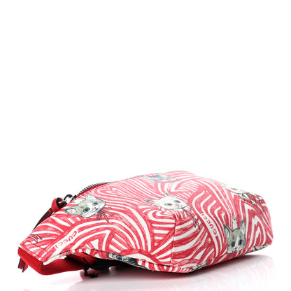 Gucci X YUKO HIGUCHI Canvas Cat Print Childrens Belt Bag Red White 3 of 4