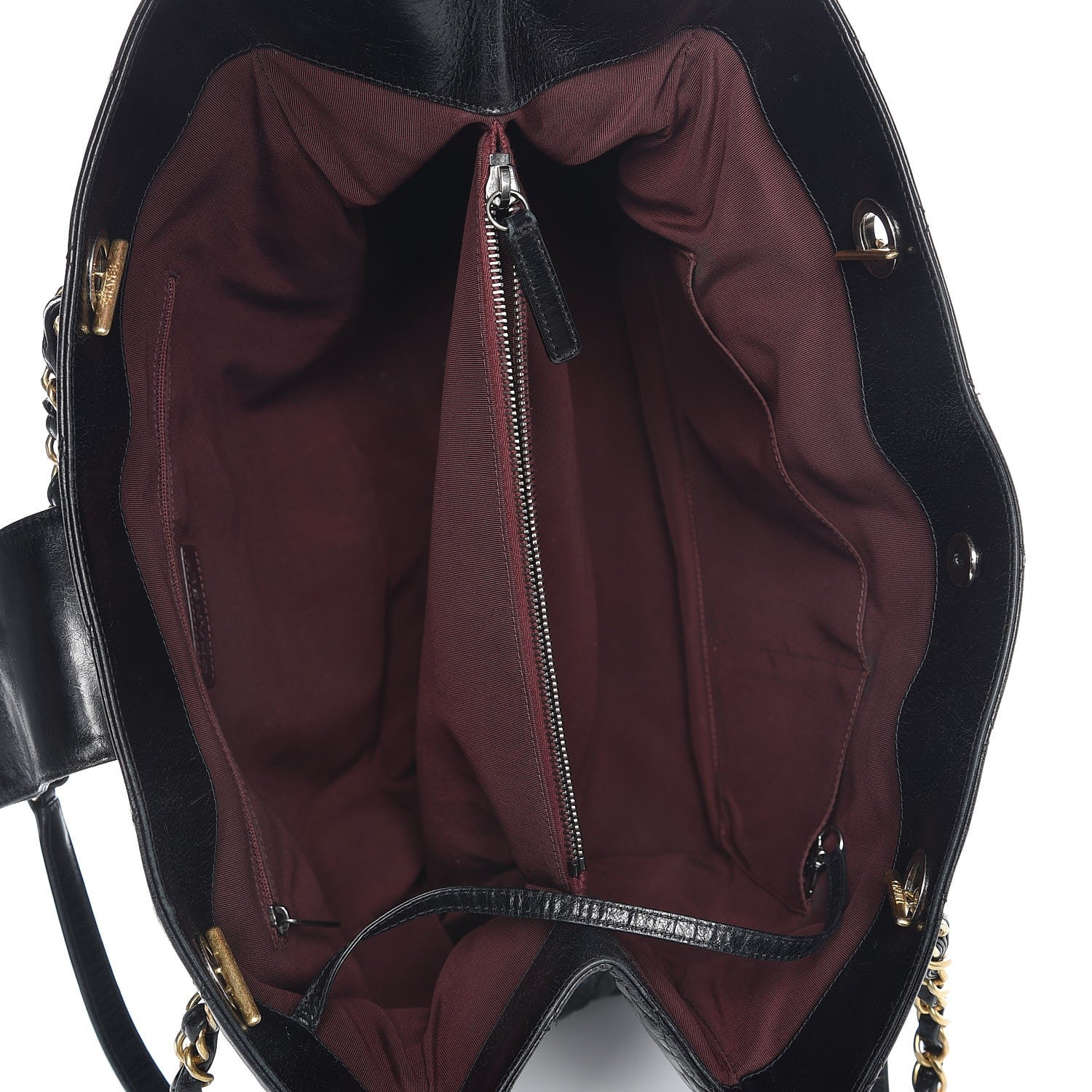 Chanel Glazed Calfskin Quilted Large Tote Black 5 of 9