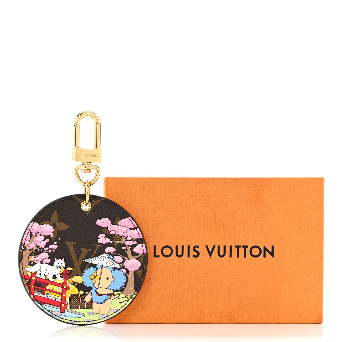 Monogram 2021 Christmas Animation Japanese Garden Bag Charm Key Ring Wisteria Pink