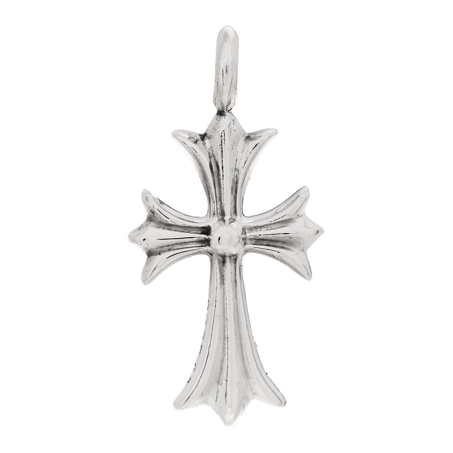Chrome Hearts Sterling Silver Diamond CH Cross Pendant 3 of 5
