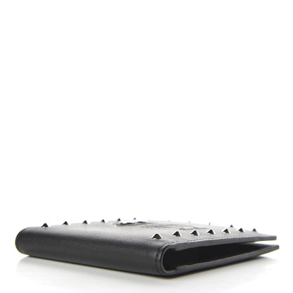 MCM Calfskin Studded Robot Bi-Fold Wallet Black 4 of 8