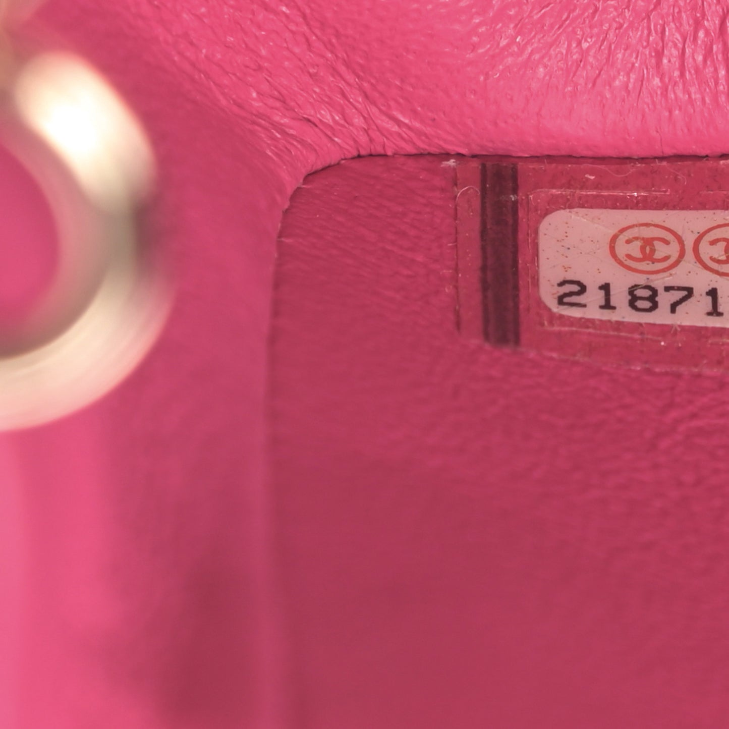 Lambskin Quilted Mini Rectangular Flap Dark Pink