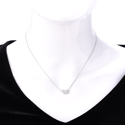 Tiffany Platinum Diamond Elsa Peretti Bean Pendant Necklace 2 of 6