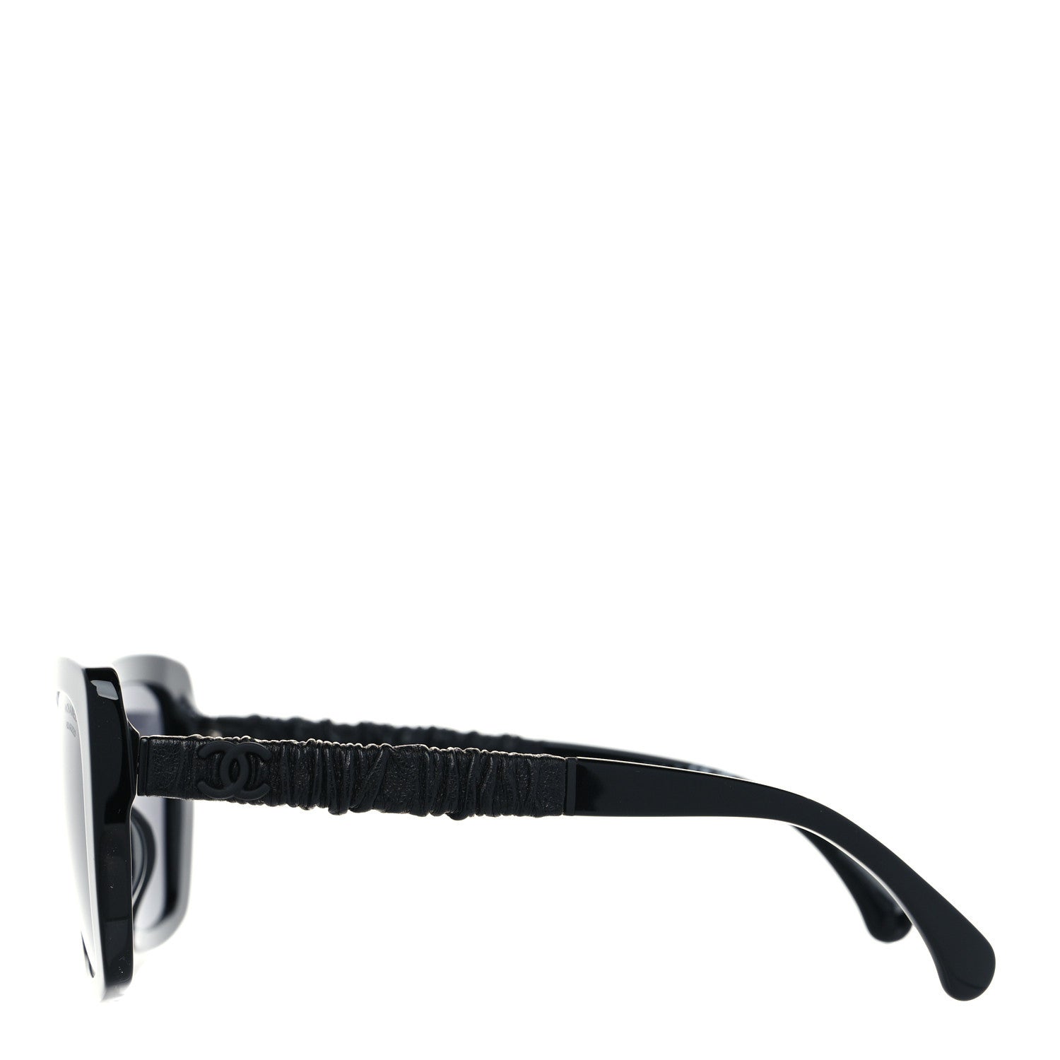 Chanel Acetate Calfskin Polarized Square Sunglasses 5476-Q-A Black 4 of 9