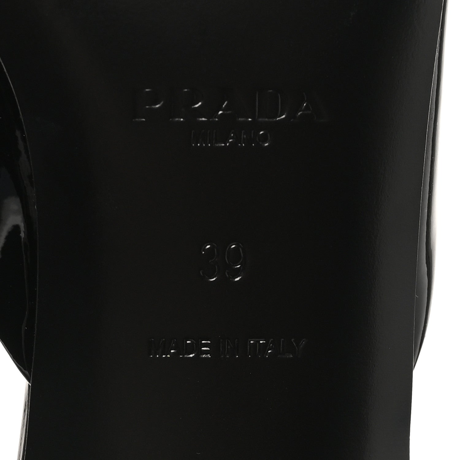 Prada Vernice Modellerie Mules 39 Black 7 of 8