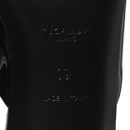 Prada Vernice Modellerie Mules 39 Black 7 of 8
