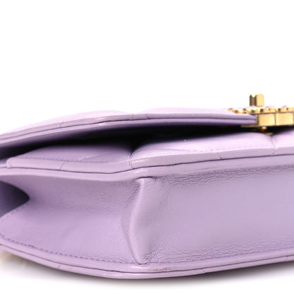 Chanel Lambskin Quilted Chanel 19 Wallet On Chain WOC Light Purple 10 of 11
