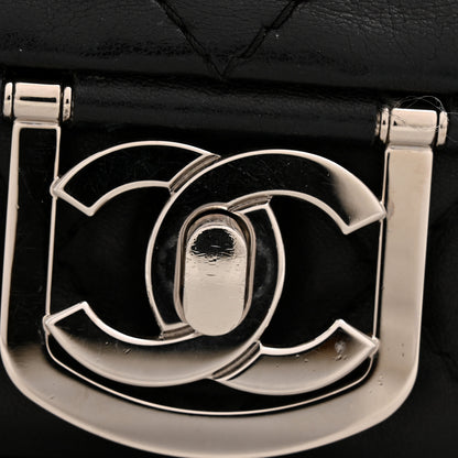 Chanel Lambskin Quilted Jumbo Icons Secret Label Flap Black 14 of 16
