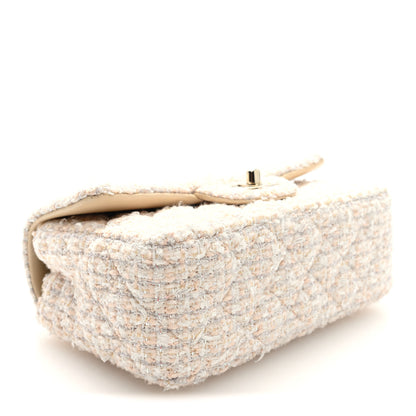 Chanel Tweed Quilted Mini Rectangular Flap Beige 4 of 10
