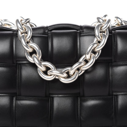Bottega Veneta Lambskin Maxi Intreccio Padded Chain Cassette Crossbody Bag Black 9 of 9