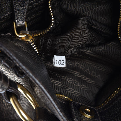 Prada Vitello Daino Antik Pocket Hobo Piombo 7 of 7