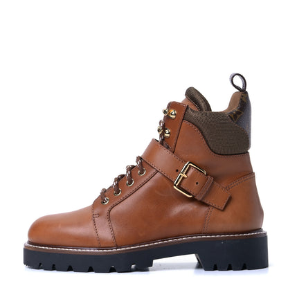 Louis Vuitton Calfskin Territory Ranger Combat Boots 39 Cognac 2 of 12