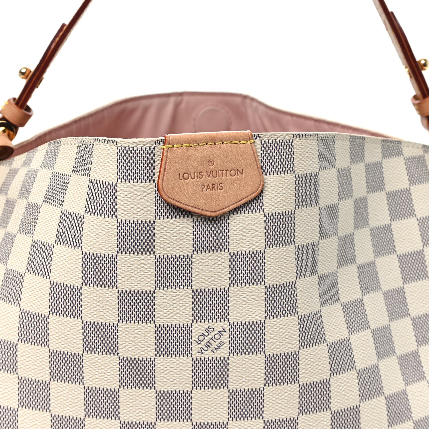 Louis Vuitton Damier Azur Graceful MM Rose Ballerine 8 of 10