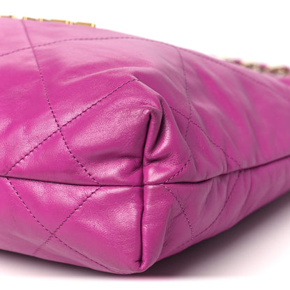 Chanel Shiny Calfskin Quilted Small Chanel 22 Fuchsia 11 of 11