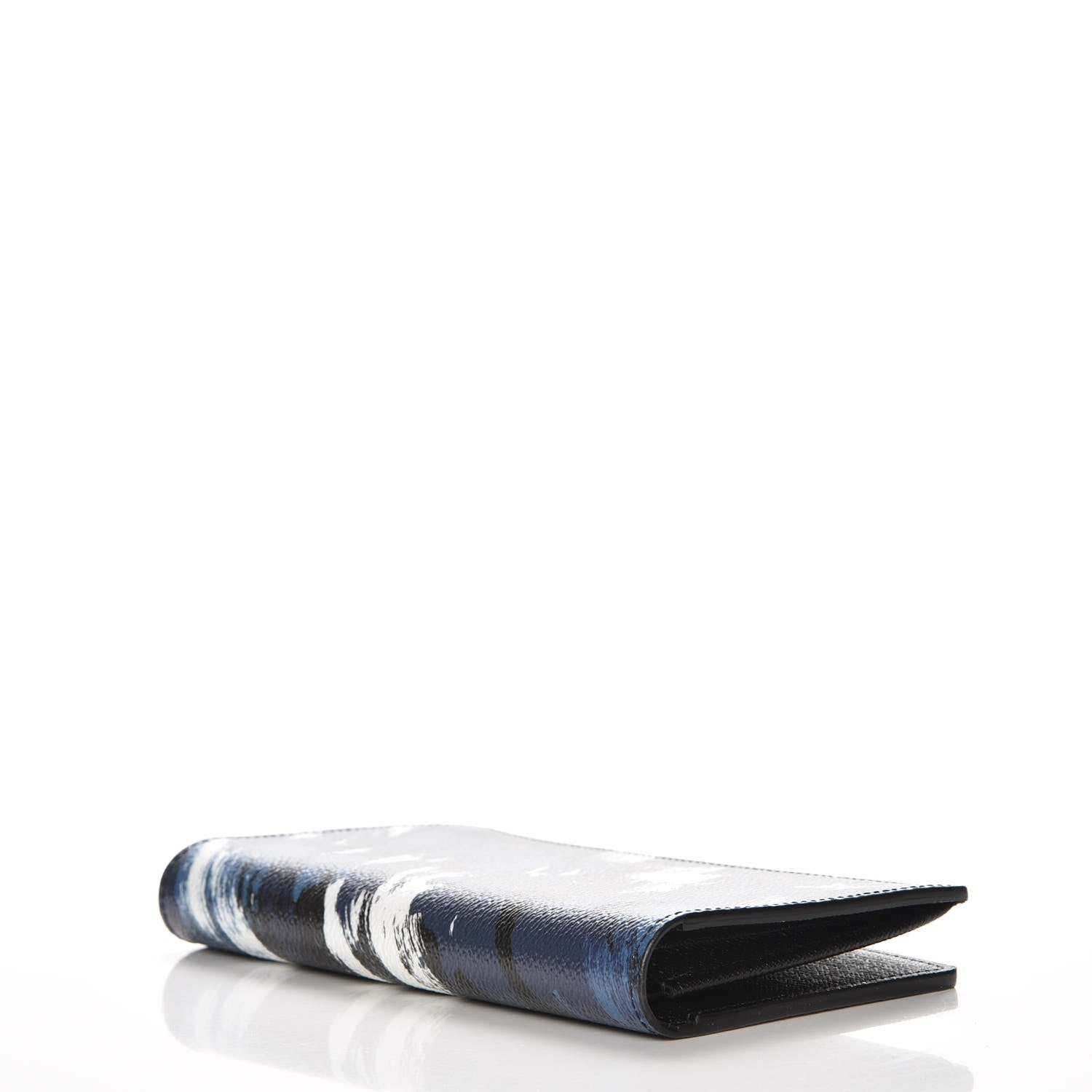Louis Vuitton Canvas Printed Brushstroke Camouflage Brazza Wallet Blue 4 of 8