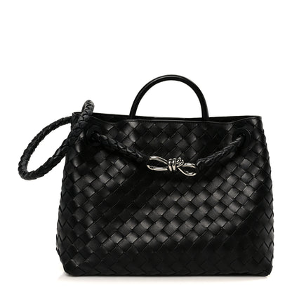 Bottega Veneta Nappa Intrecciato Medium Andiamo Shoulder Bag Black 1 of 13