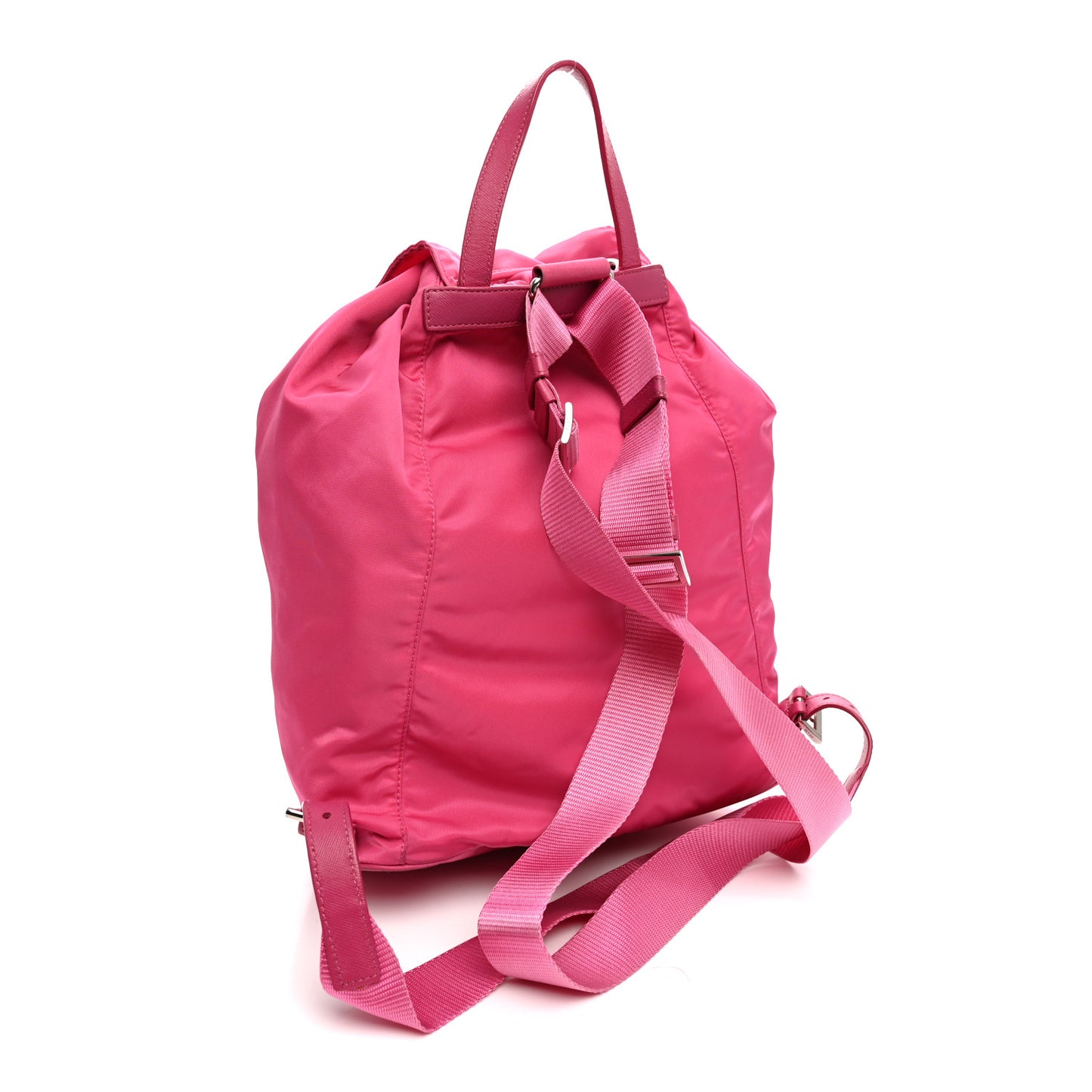 Tessuto Nylon Saffiano Vela Medium Backpack Fuxia